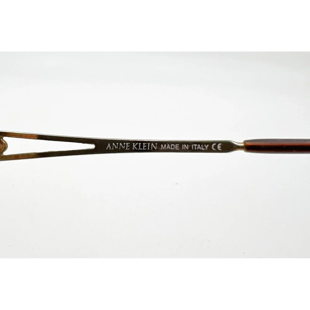 Anne Klein Eyeglasses Frames Womens Gold Tortoise Oval K1028 53-17-130 Italy